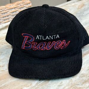 ATLANTA BRAVES Black corduroy New Era SnapBack hat